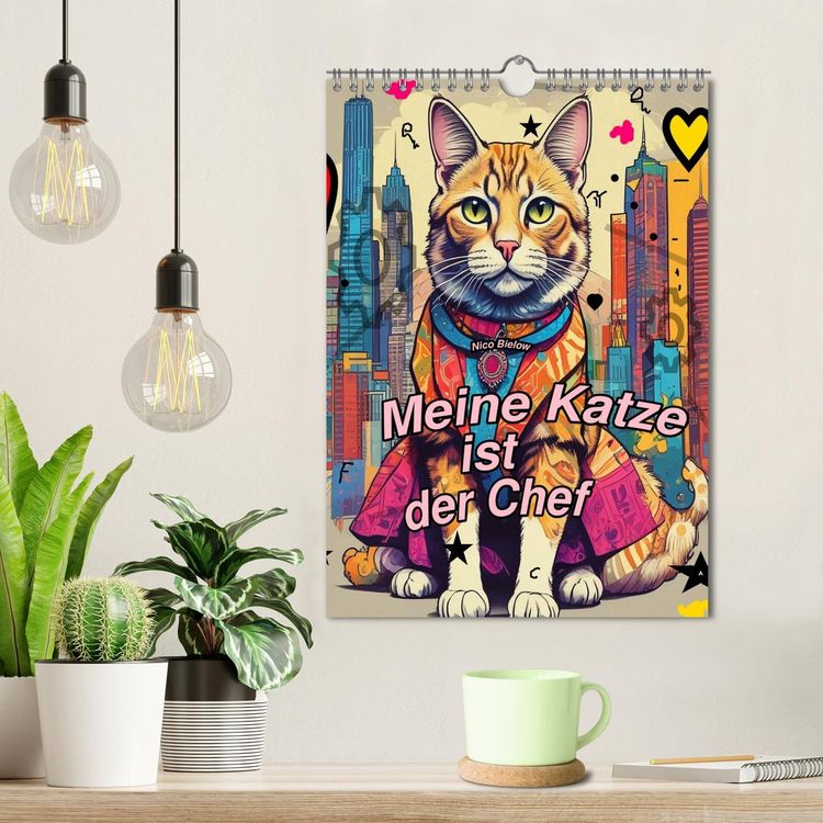 Produktbild: Meine Katze ist der Chef (Wandkalender 2026 DIN A4 hoch), CALVENDO Monatskalender