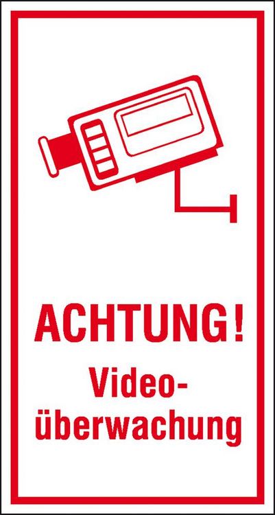 Produktbild: SafetyMarking 51.G5035 Hinweisschild Video&uuml;berwachung Aluminium (B x H) 80 mm x 150 mm 1 St.