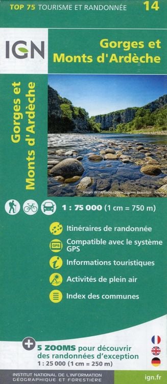 Produktbild: Monts d'Ard&egrave;che 1:75 000