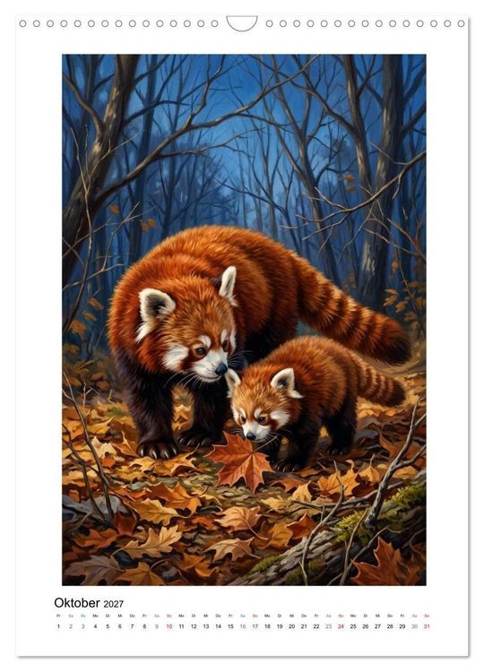 Produktbild: Rote Pandas &ndash; Pure Lebensfreude auf leisen Sohlen (Wandkalender 2027 DIN A3 hoch), CALVENDO Monatskalender