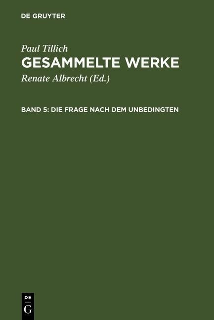 Produktbild: Die Frage nach dem Unbedingten