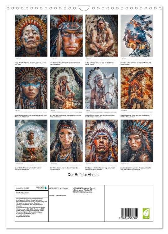 Produktbild: Der Ruf der Ahnen (Wandkalender 2026 DIN A3 hoch), CALVENDO Monatskalender
