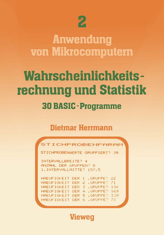 Produktbild: Wahrscheinlichkeitsrechnung und Statistik &mdash; 30 BASIC-Programme
