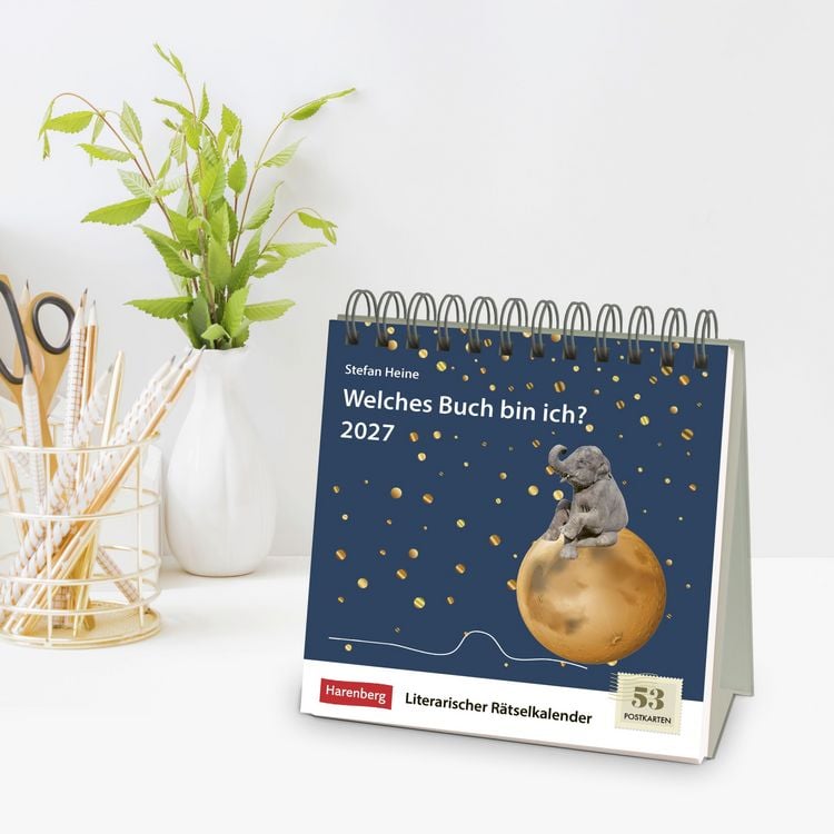 Produktbild: Welches Buch bin ich? Premium-Postkartenkalender 2027 - Literarischer R&auml;tselkalender