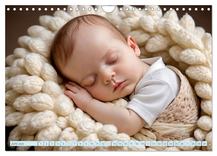 Produktbild: Schlummernde Babys (Wandkalender 2026 DIN A4 quer), CALVENDO Monatskalender