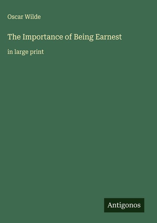 Produktbild: The Importance of Being Earnest