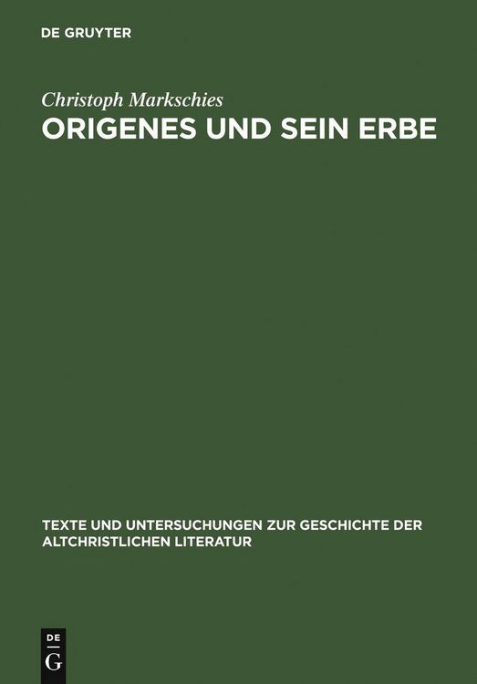 Produktbild: Origenes und sein Erbe