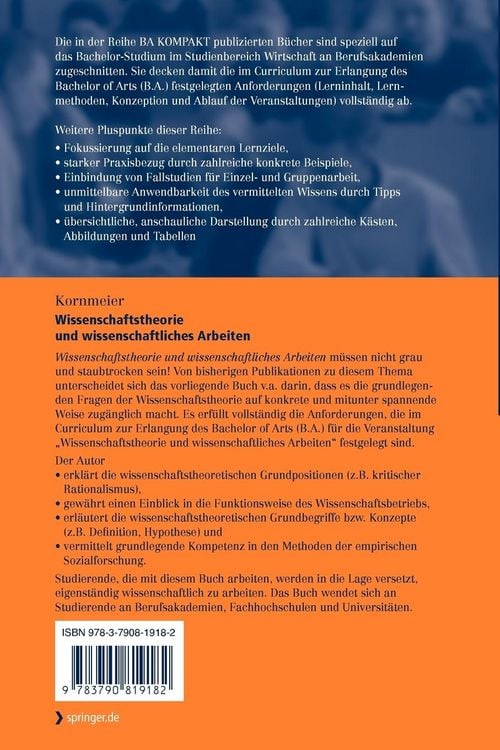Produktbild: Wissenschaftstheorie und wissenschaftliches Arbeiten