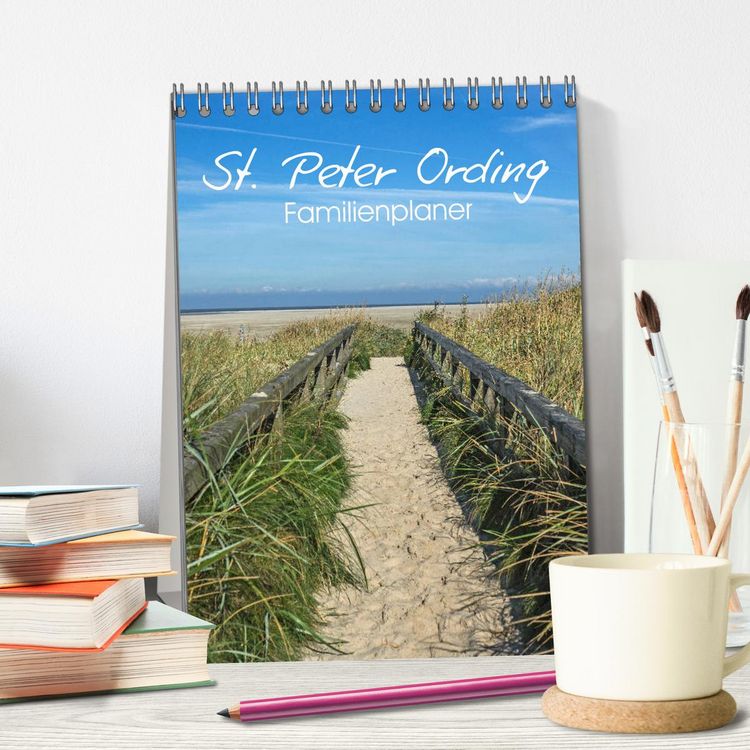 Produktbild: St. Peter Ording Familienplaner (Tischkalender 2026 DIN A5 hoch), CALVENDO Monatskalender