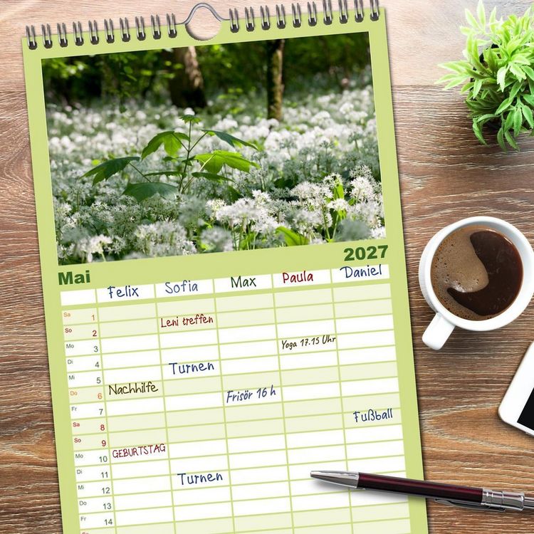 Produktbild: Familienplaner 2027 - Schwarzwald 2027 mit 5 Spalten (Wandkalender, 21 x 45 cm) CALVENDO