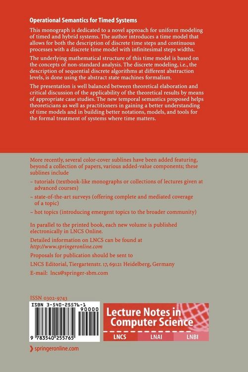 Produktbild: Operational Semantics for Timed Systems
