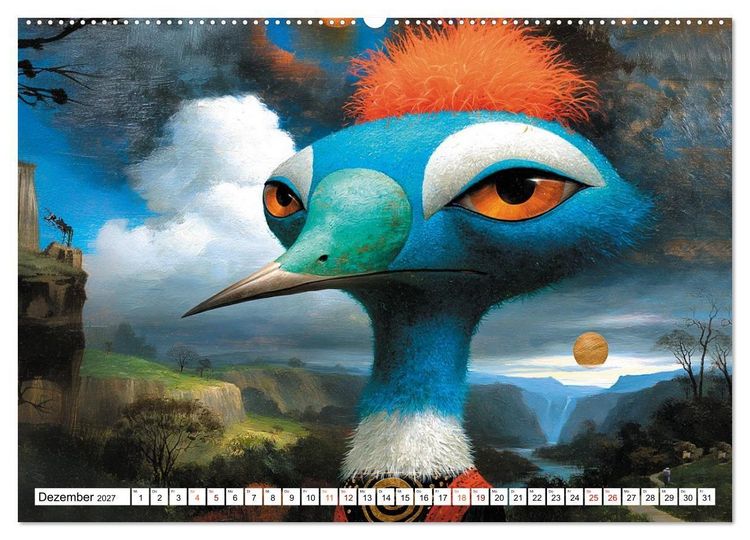 Produktbild: Schr&auml;ge V&ouml;gel im Blick (Wandkalender 2027 DIN A2 quer), CALVENDO Monatskalender