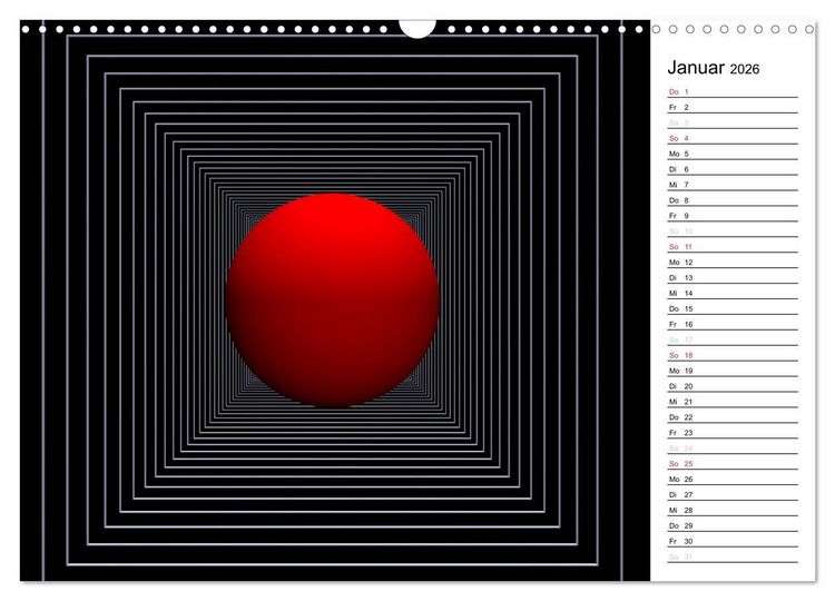 Produktbild: Mit Geometrie durch das Jahr (Wandkalender 2026 DIN A3 quer), CALVENDO Monatskalender