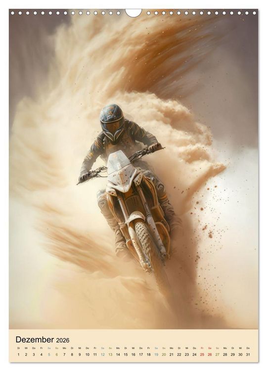 Produktbild: Motorrad W&uuml;stenrennen (Wandkalender 2026 DIN A3 hoch), CALVENDO Monatskalender