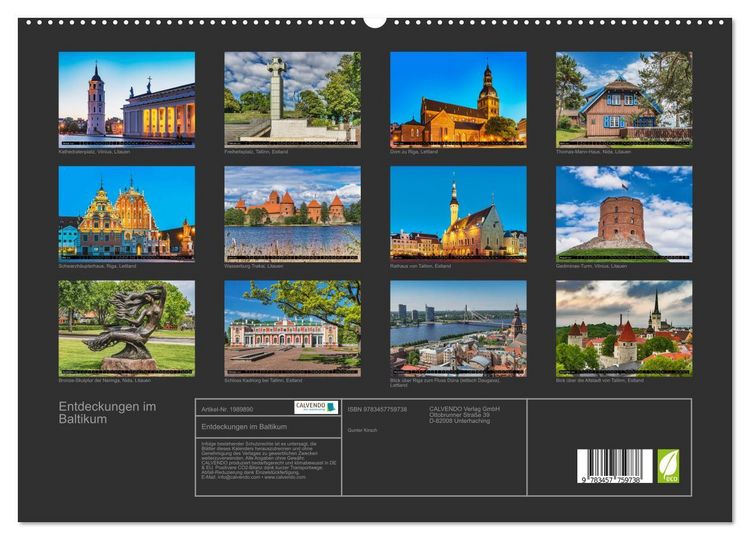 Produktbild: Entdeckungen im Baltikum (hochwertiger Premium Wandkalender 2026 DIN A2 quer), Kunstdruck in Hochglanz