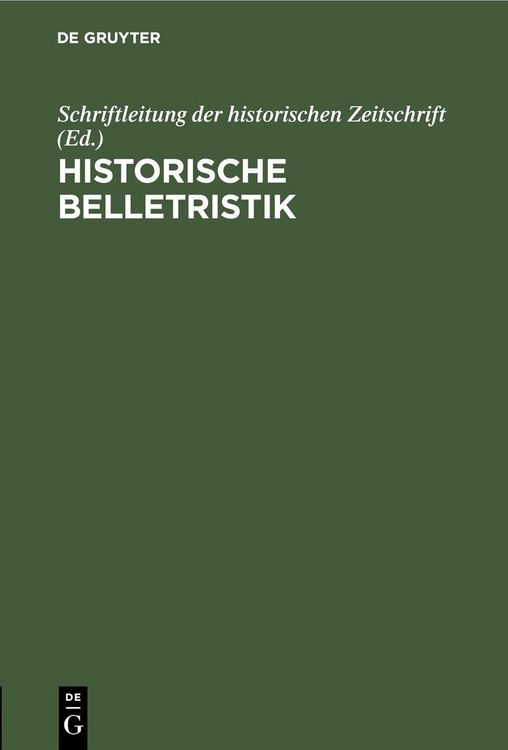 Produktbild: Historische Belletristik
