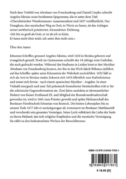 Produktbild: Cherubinischer Wandersmann