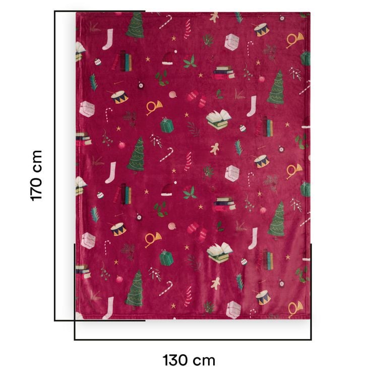 Produktbild: Fleecedecke Nussknacker 130 cm x 170 cm