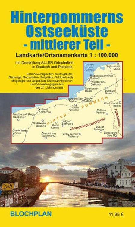 Produktbild: Landkarte Hinterpommerns Ostseek&uuml;ste - mittlerer Teil