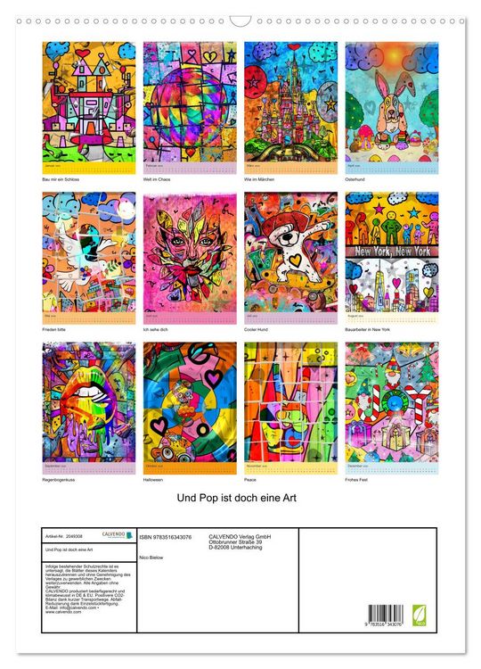 Produktbild: Und Pop ist doch eine Art (Wandkalender 2026 DIN A2 hoch), CALVENDO Monatskalender