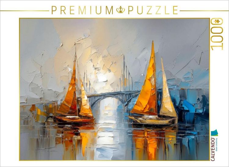 Produktbild: CALVENDO Puzzle Segelboote in ruhigem Fahrwasser | 1000 Teile Lege-Gr&ouml;&szlig;e 64x48cm Foto-Puzzle f&uuml;r gl&uuml;ckliche Stunden