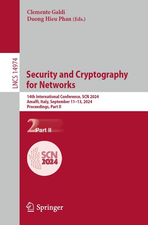 Produktbild: Security and Cryptography for Networks