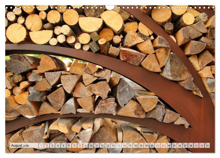 Produktbild: HOLZ - Stapel und St&auml;mme (Wandkalender 2026 DIN A3 quer), CALVENDO Monatskalender