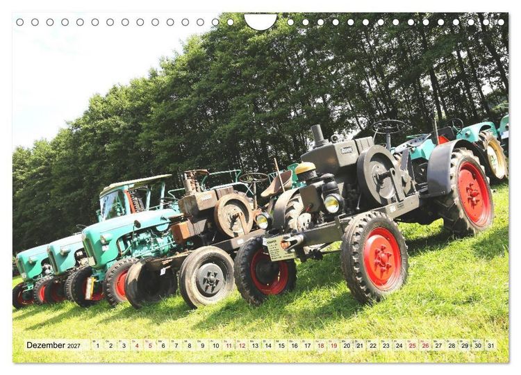 Produktbild: Historische Landmaschinen und Traktoren (Wandkalender 2027 DIN A4 quer), CALVENDO Monatskalender