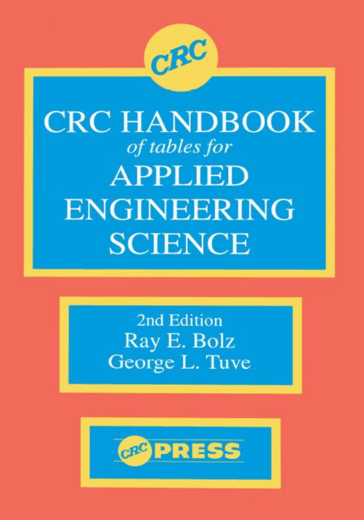 Produktbild: CRC Handbook of Tables for Applied Engineering Science