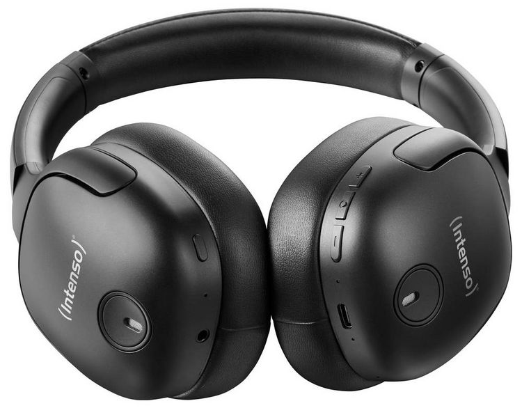 Produktbild: Intenso Over-Ear O400HA black 3740400 Over Ear Kopfh&ouml;rer Bluetooth&reg; Stereo Schwarz Noise Cancelling Faltbar Computer