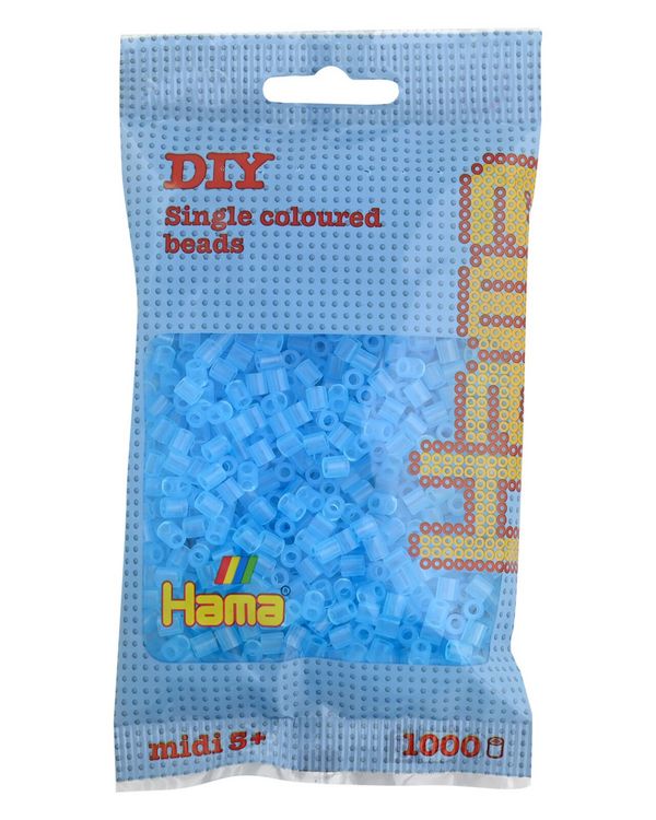 Produktbild: HAMA Perlen Midi - Transparent Aqua Blau 1000 Perlen