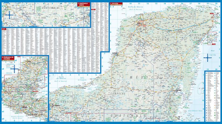 Produktbild: Yucatan 1 : 1 000 000. Road Map + City Maps