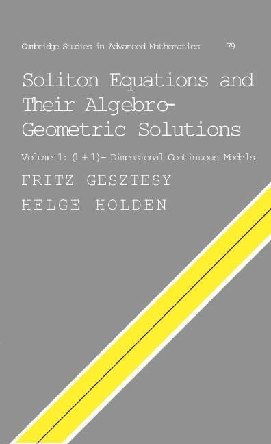 Produktbild: Soliton Equations and their Algebro-Geometric Solutions