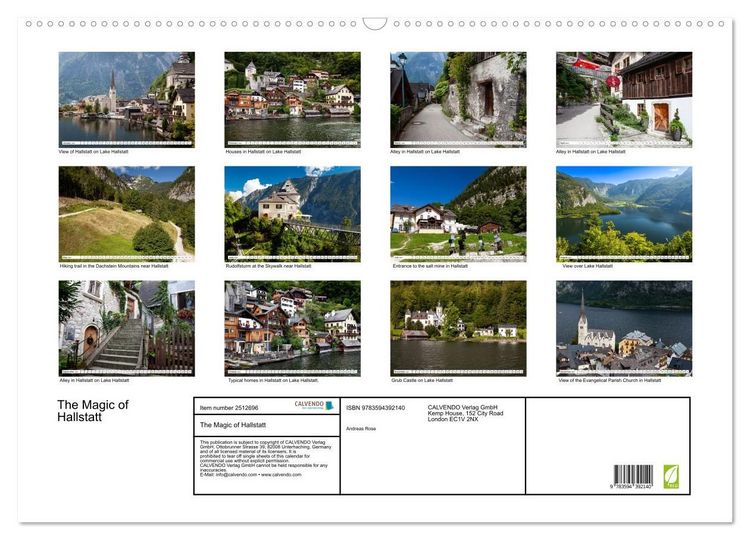 Produktbild: The Magic of Hallstatt (Wall Calendar 2027 DIN A2 landscape), CALVENDO 12 Month Wall Calendar