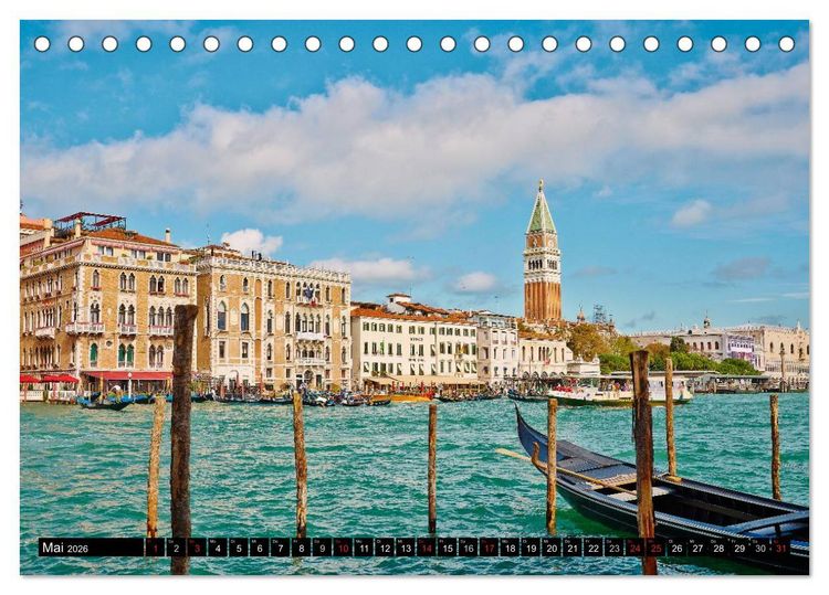Produktbild: Besuch in Venedig (Tischkalender 2026 DIN A5 quer), CALVENDO Monatskalender