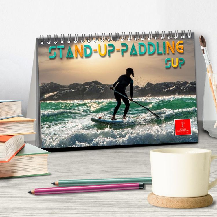 Produktbild: Stand-Up-Paddling SUP (Tischkalender 2026 DIN A5 quer), CALVENDO Monatskalender