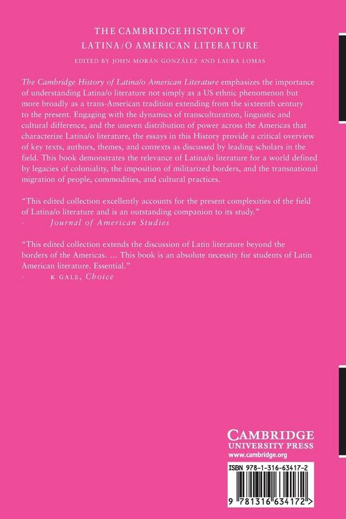 Produktbild: The Cambridge History of Latina/o American Literature