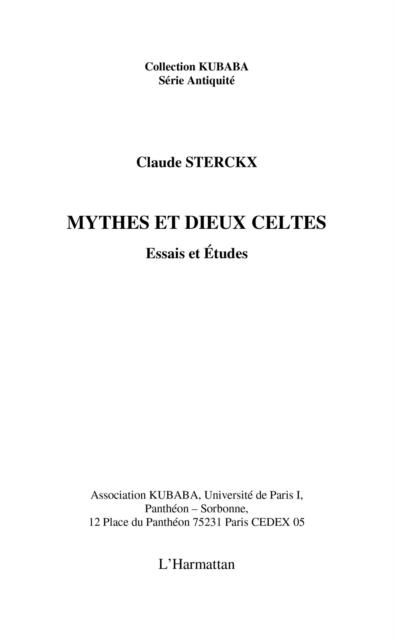 Produktbild: Mythes et dieux celtes - essais et etudes