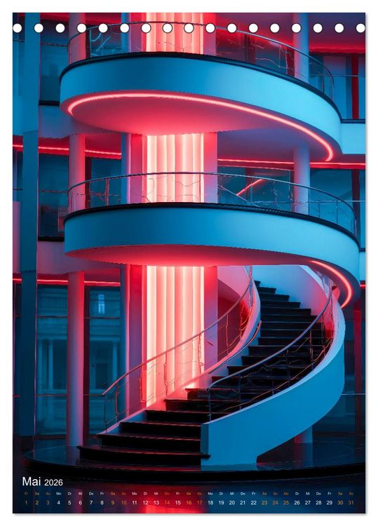 Produktbild: Treppen Architektur (Tischkalender 2026 DIN A5 hoch), CALVENDO Monatskalender