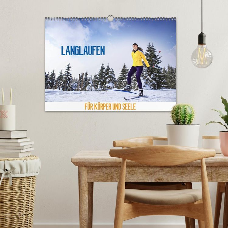 Produktbild: Langlaufen - f&uuml;r K&ouml;rper und Seele (Wandkalender 2026 DIN A3 quer), CALVENDO Monatskalender