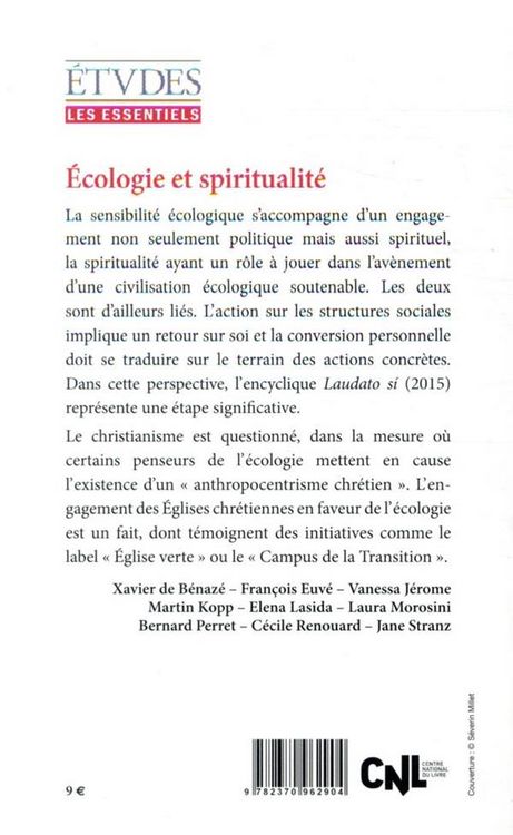 Produktbild: Ecologie et spiritualit&eacute;