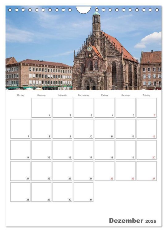Produktbild: N&Uuml;RNBERG Bezauberndes Altstadtherz / Terminplaner (Wandkalender 2026 DIN A4 hoch), CALVENDO Monatskalender