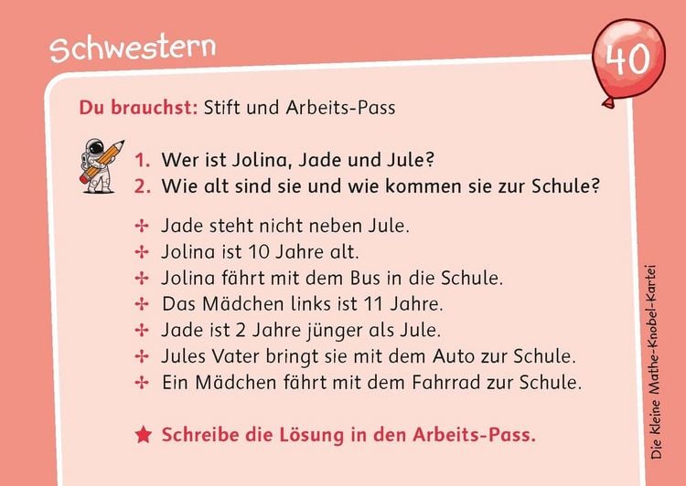Produktbild: Die kleine Mathe-Knobel-Kartei &ndash; Klasse 3/4
