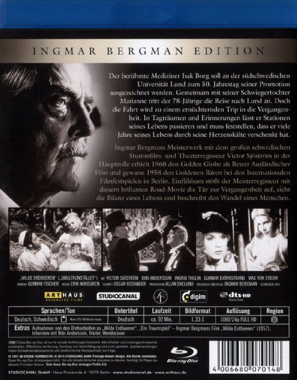 Produktbild: Wilde Erdbeeren - Ingmar Bergman Edition