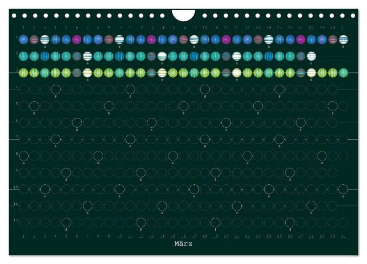 Produktbild: Perlenkalender (Wandkalender 2027 DIN A4 quer), CALVENDO Monatskalender
