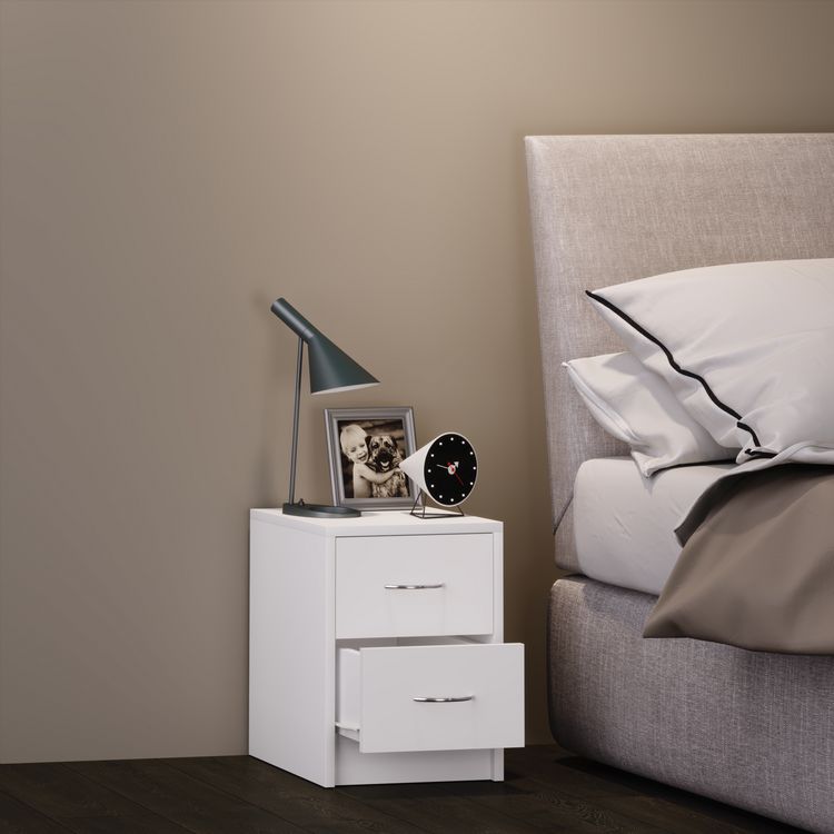 Produktbild: Holz Nachtschrank Nachttisch Schublade Boxal Mini