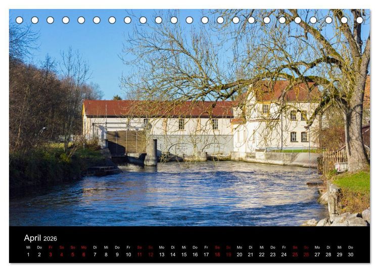 Produktbild: Die Amper - Ansichten eines bayerischen Flusses (Tischkalender 2026 DIN A5 quer), CALVENDO Monatskalender