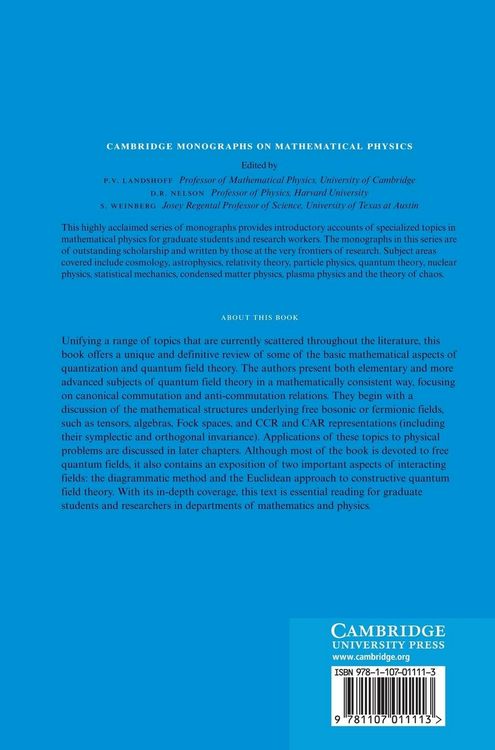 Produktbild: Mathematics of Quantization and Quantum Fields