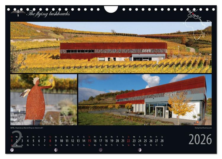 Produktbild: Wein & Architektur 2026 (Wandkalender 2026 DIN A4 quer), CALVENDO Monatskalender