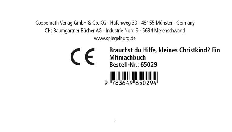 Produktbild: Brauchst du Hilfe, kleines Christkind?